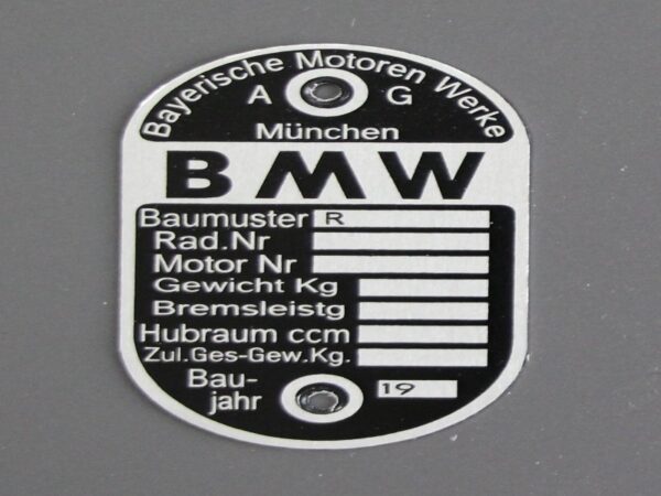 Typenschild BMW Baujahr: 19(...)